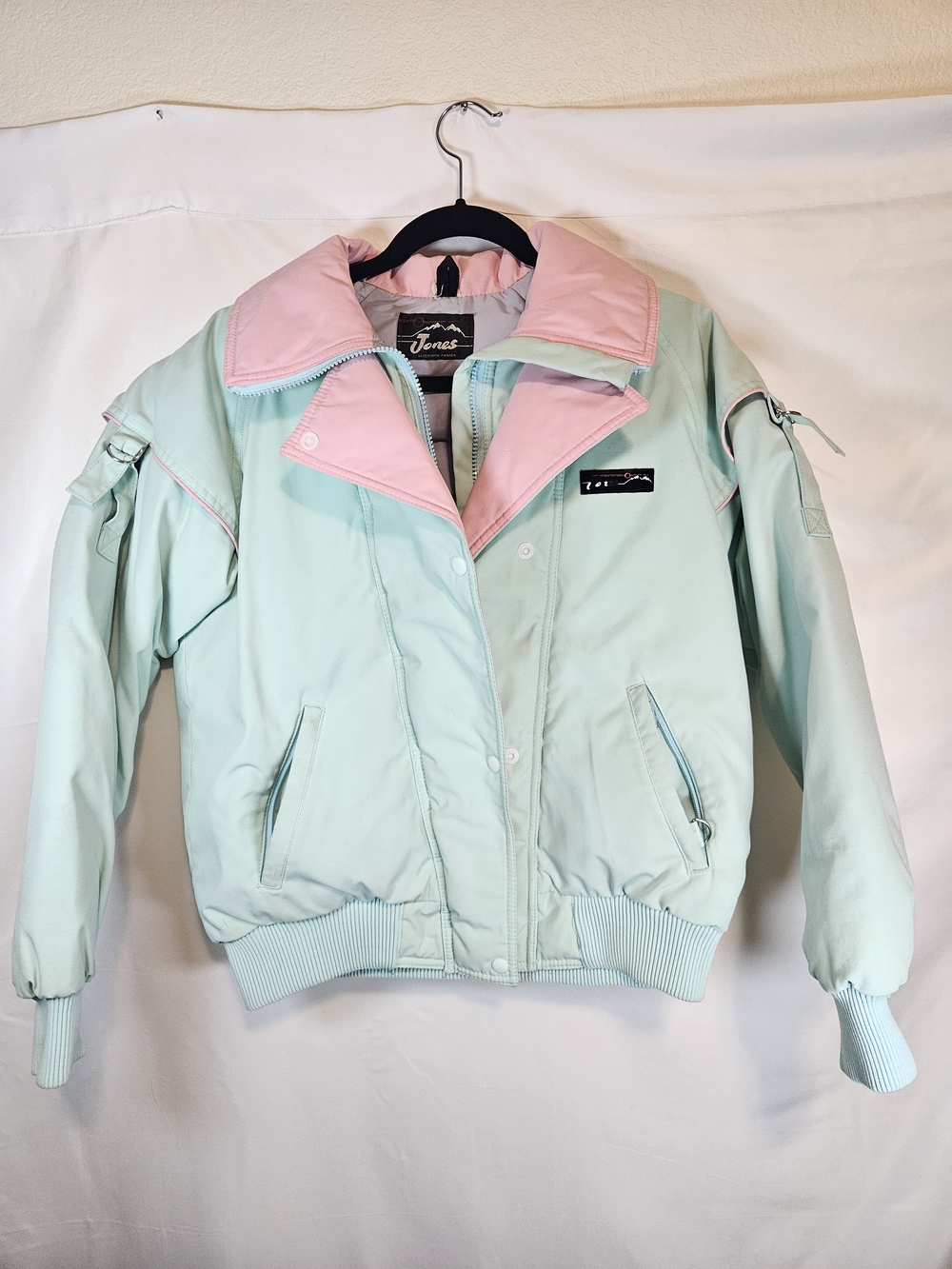 Jones Vintage Ski Jacket Mint Green Pink Retro Vancouver Canada